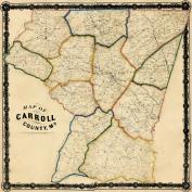 Carroll County 1863 Wall Map 36x35, Carroll County 1863 Wall Map